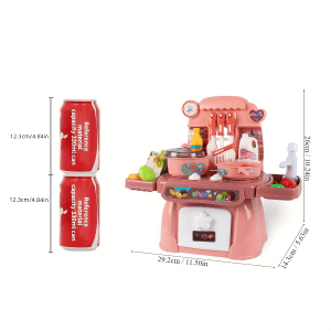 Mini Interactive Chef’s Station with Real Lights & Cooking Sounds – Portable Kids Kitchen Playset with Sink, Stove & 20+ Play Food Accessories – Educational Sensory Gift for Boys & Girls