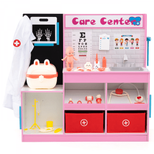 Wood Medical Center & Toy Doctor Office Set