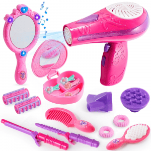 Girls Beauty Salon Set with Hairdryer & Mirror