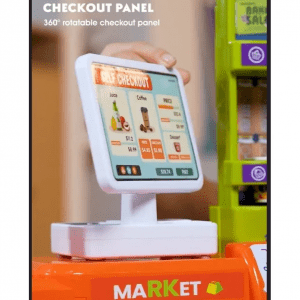 Supermarket Play Set with Shopping Cart & Toy Coffee Shop