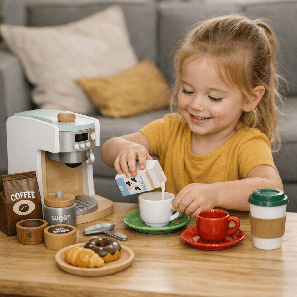 role-playing - Top Pick: KidKraft Wooden Coffee Set