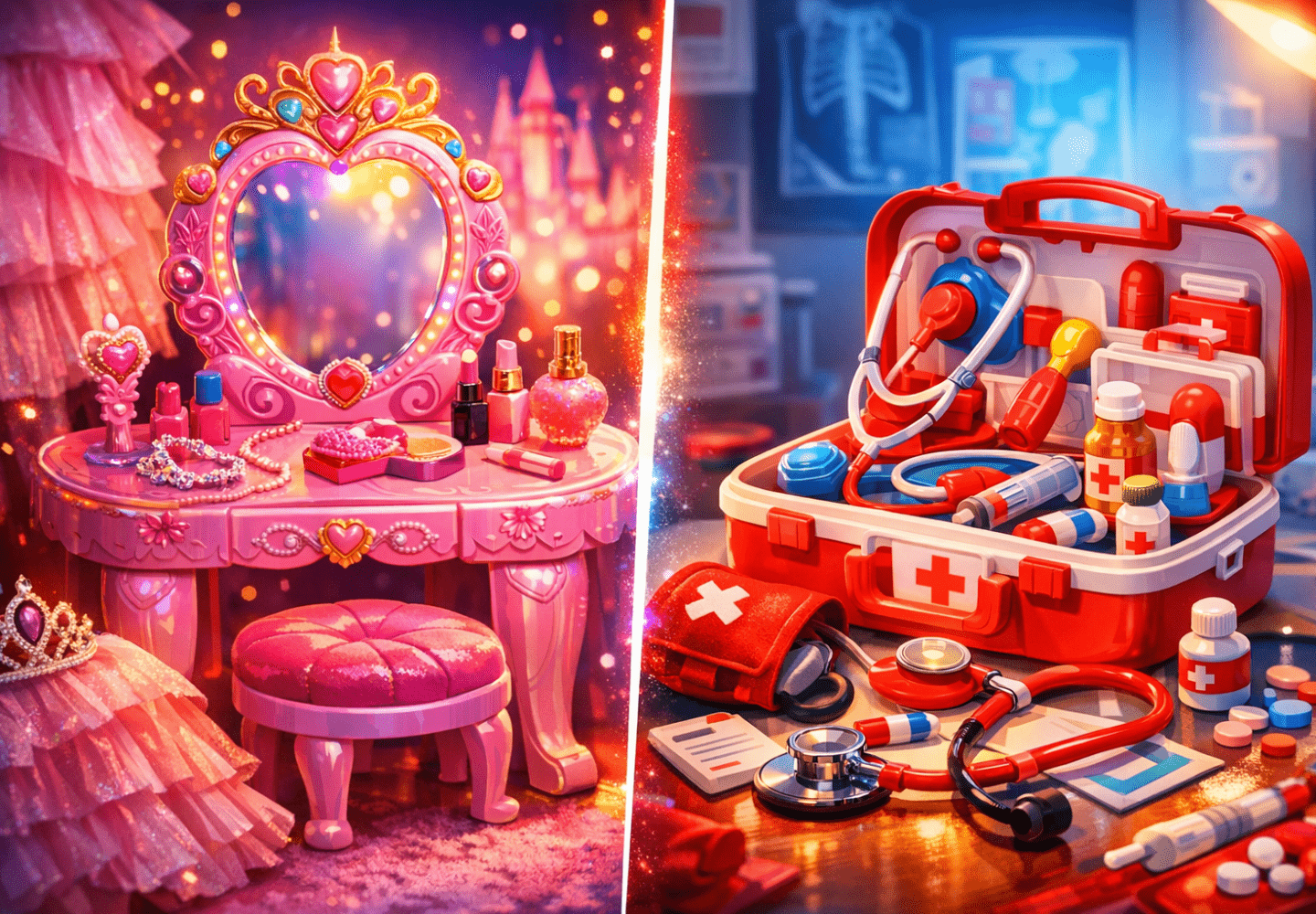 3-en-1 Princess Vanity Desk ou Trousse de Docteur : Quel Cadeau Offrir ? : guide pratique pour crowntoys.shop - featured