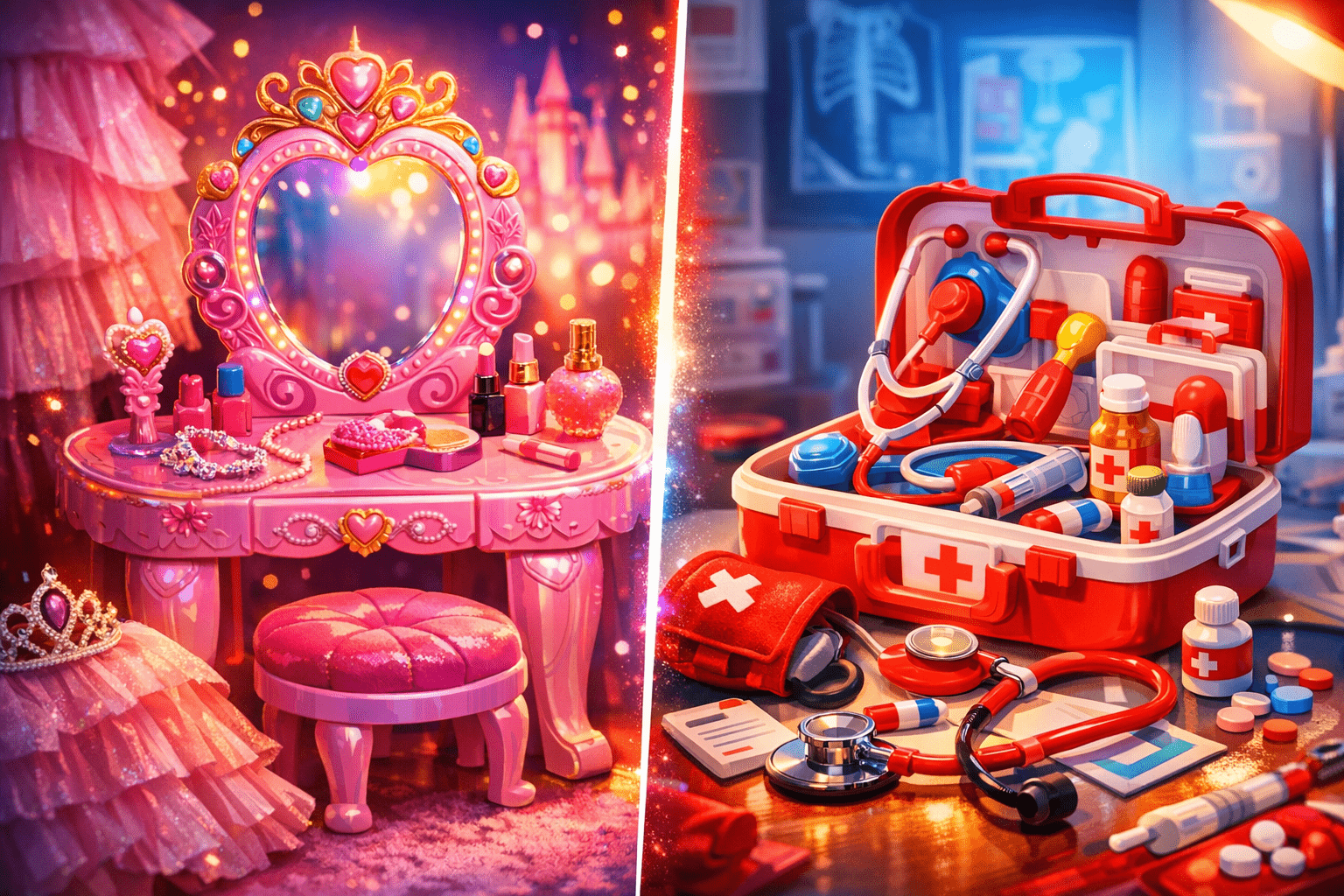 3-en-1 Princess Vanity Desk ou Trousse de Docteur : Quel Cadeau Offrir ? : guide pratique pour crowntoys.shop - featured