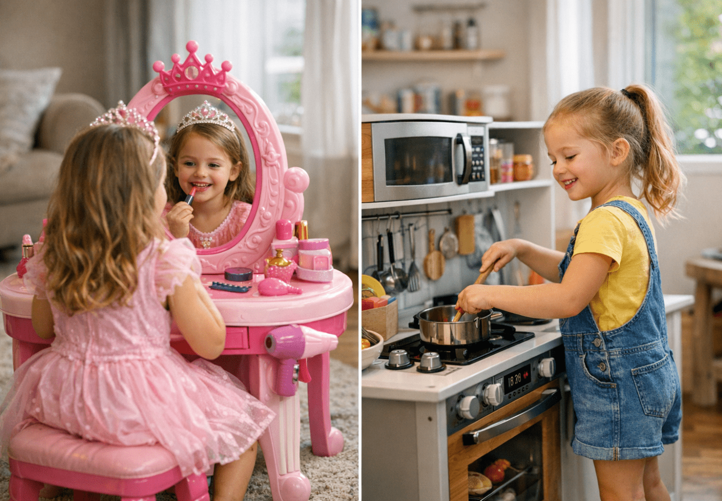 3-in-1 Princess Vanity Desk vs. Deluxe Play Kitchen Set: Which Is the Perfect Gift for Girls in 2026? - featured image