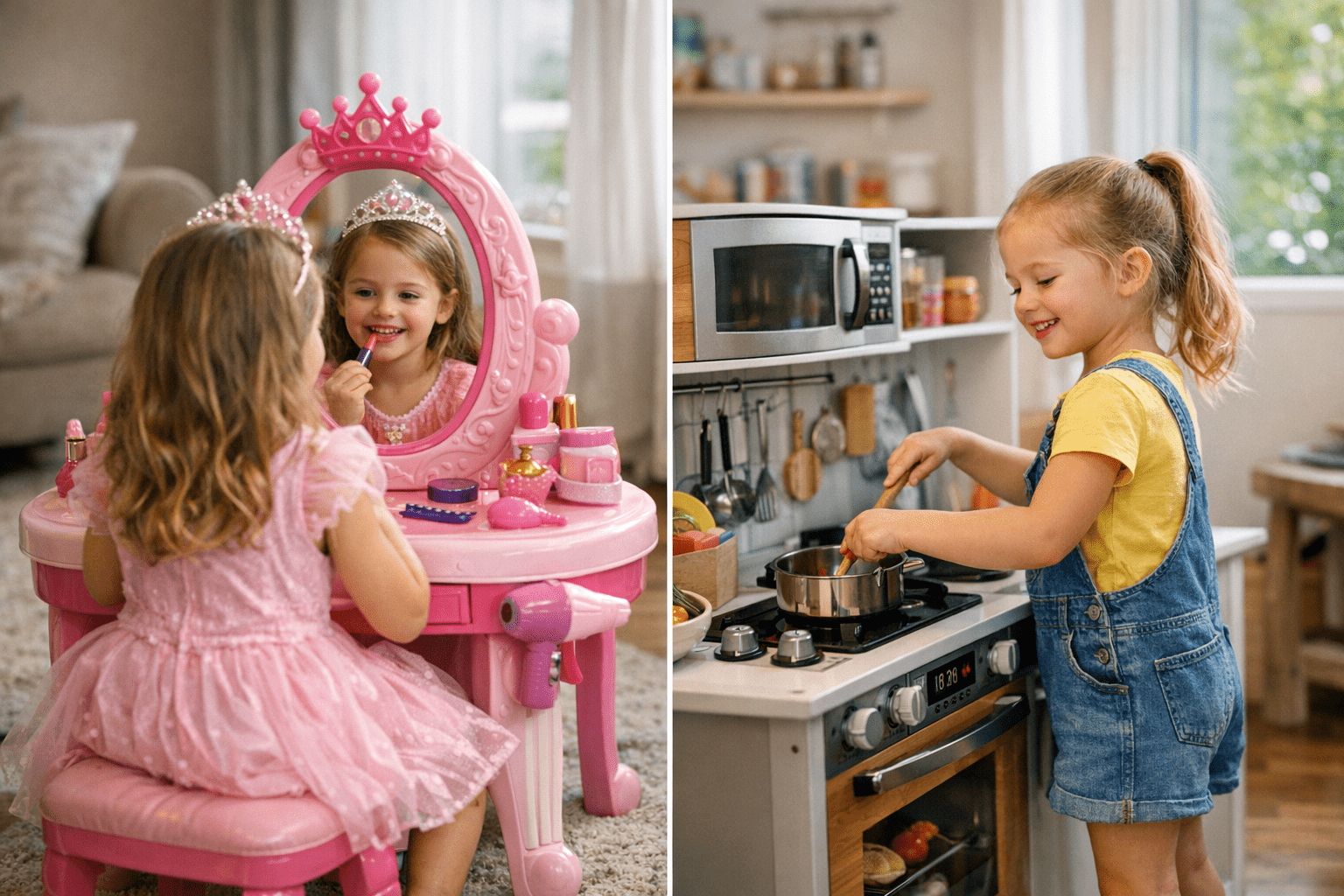 3-in-1 Princess Vanity Desk vs. Deluxe Play Kitchen Set: Which Is the Perfect Gift for Girls in 2026? - featured image