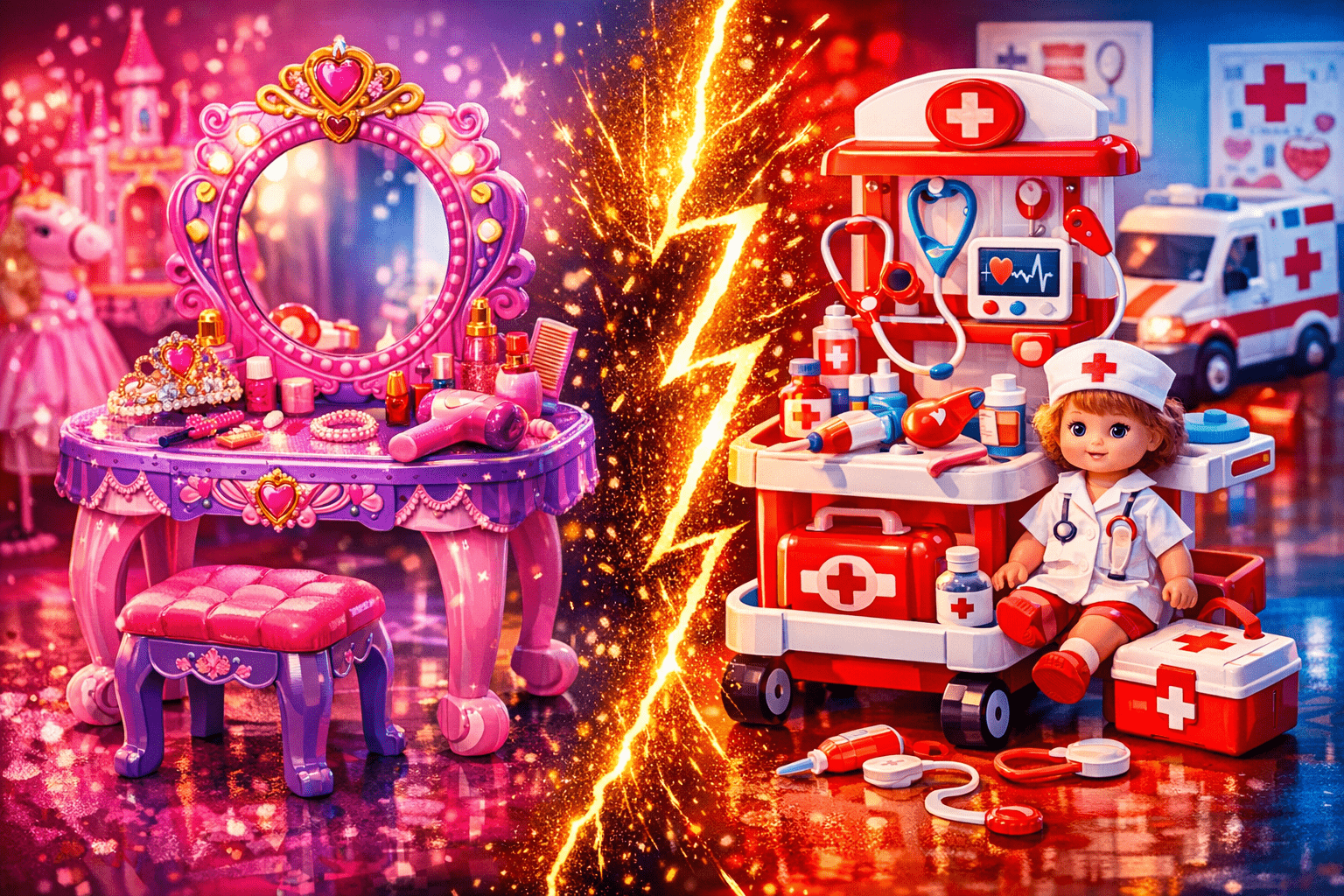 3-in-1 Princess Vanity Desk vs Kids Nurse Set: Which Offers More Value?: Practical Playbook for crowntoys.shop - feature