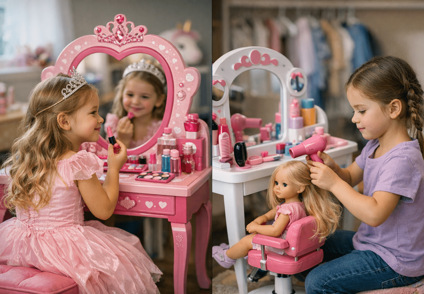 Bureau Maquillage Princesse vs Coiffeuse Enfant : Quelle Différence Essentielle ? : guide pratique avec exemples concret