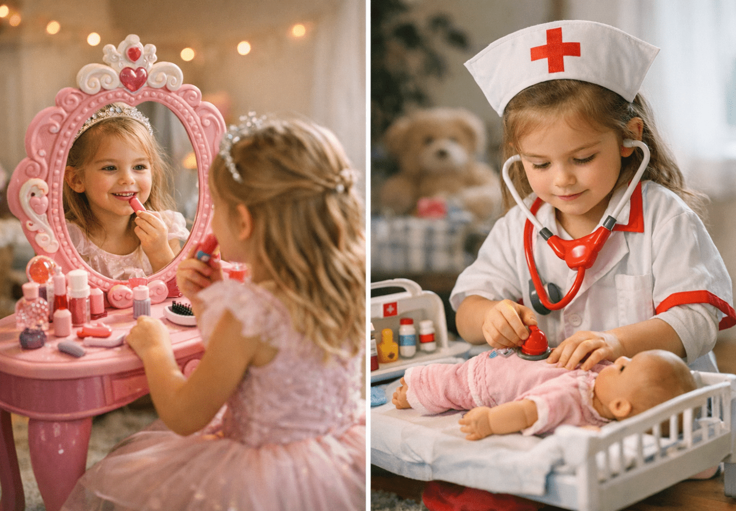 Bureau Maquillage Princesse vs Set Infirmière : Lequel Stimule Plus l’Imagination ? : guide pratique pour crowntoys.shop