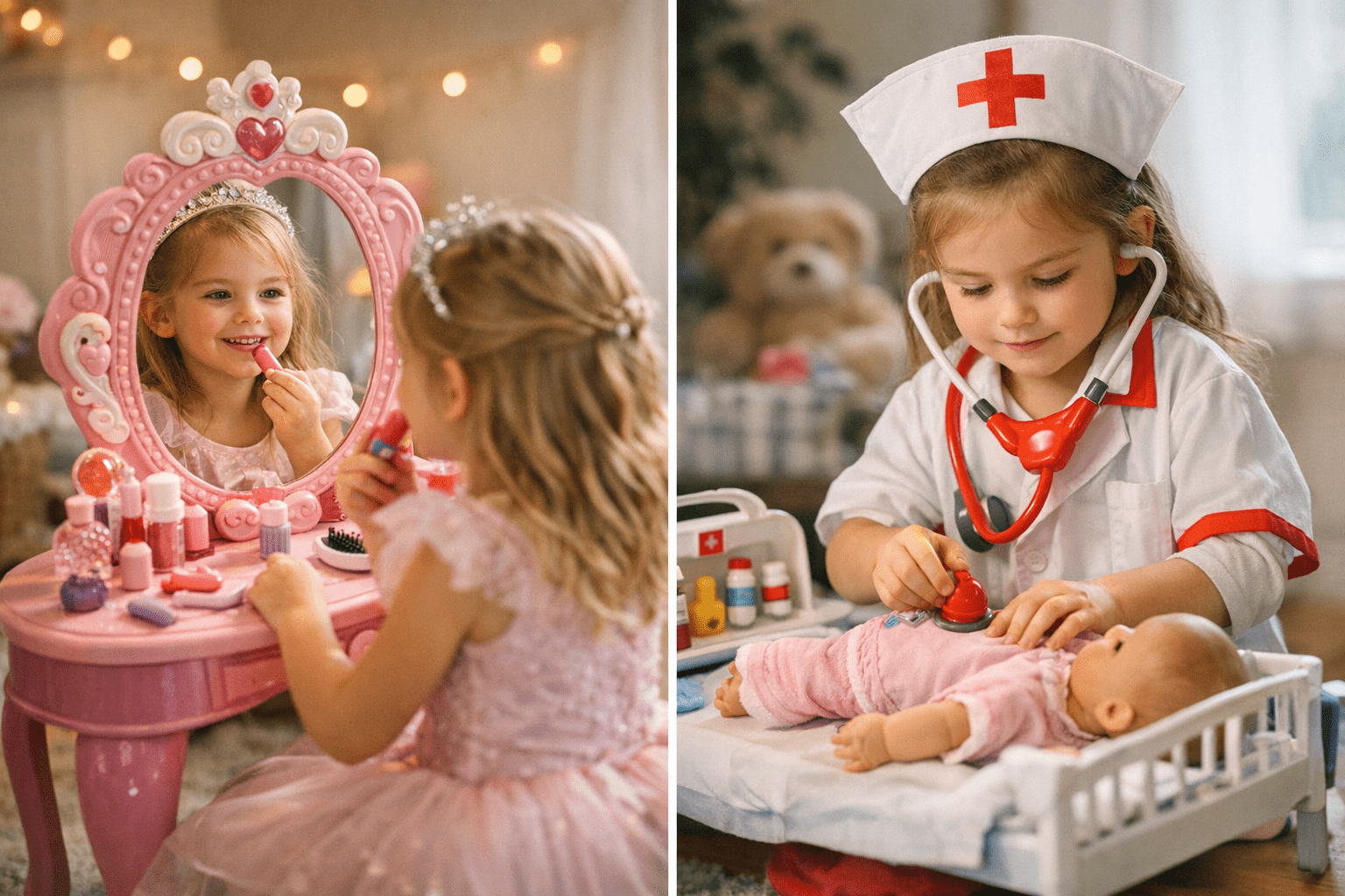 Bureau Maquillage Princesse vs Set Infirmière : Lequel Stimule Plus l’Imagination ? : guide pratique pour crowntoys.shop