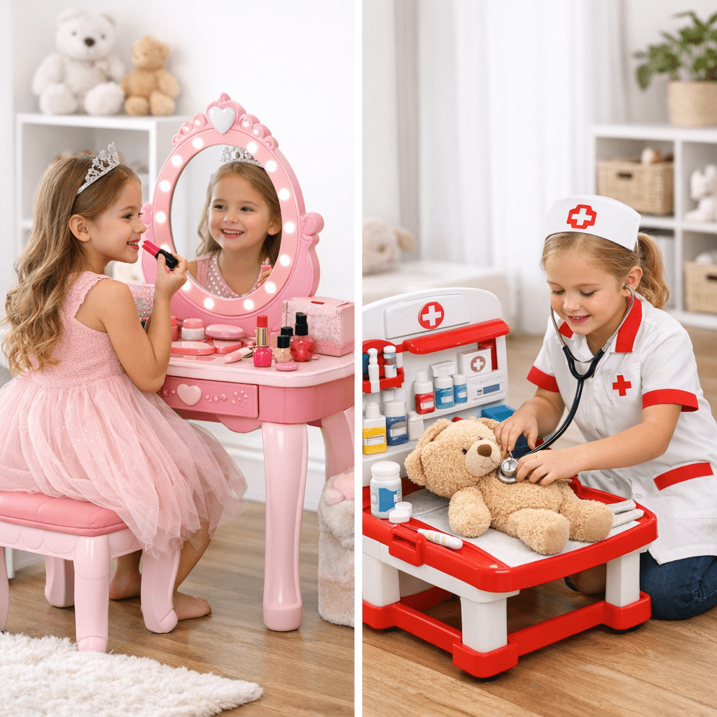 Bureau Maquillage Princesse vs Set Infirmière : Lequel Stimule Plus l’Imagination ? : guide pratique pour crowntoys.shop