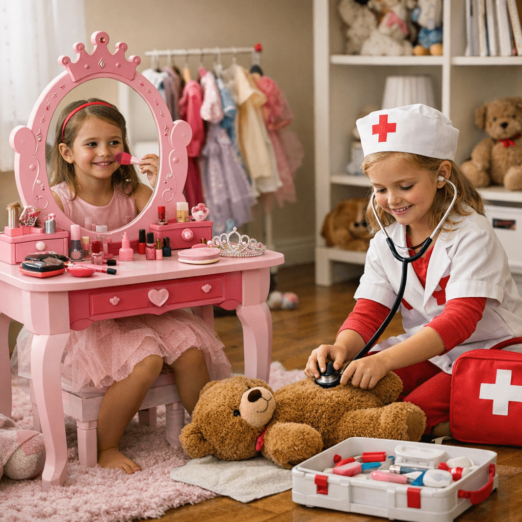 Bureau Maquillage Princesse vs Set Infirmière : Lequel Stimule Plus l’Imagination ? : guide pratique pour crowntoys.shop