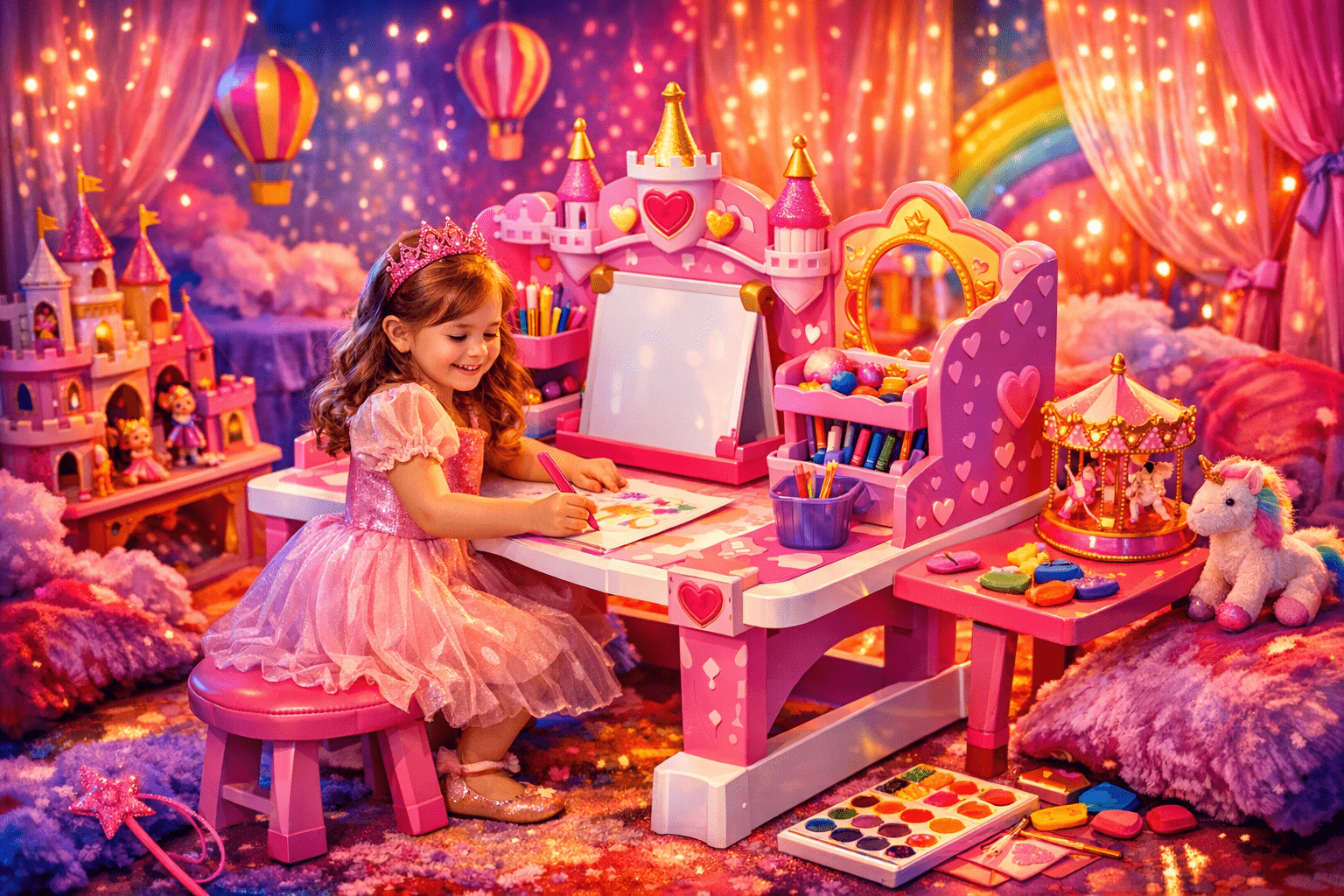 Comment Utiliser un Bureau Princesse 3-en-1 pour Favoriser le Jeu Créatif : guide pratique pour crowntoys.shop - feature