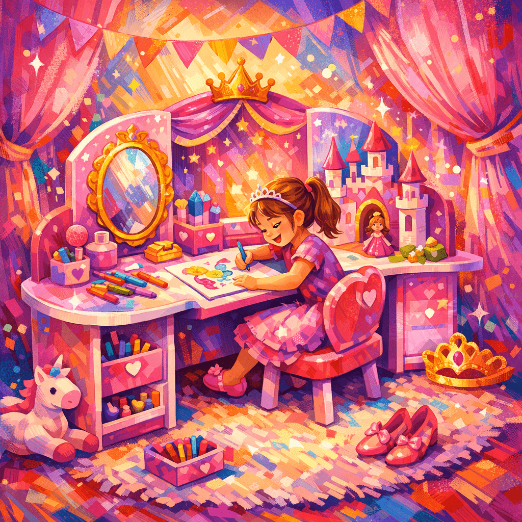 Comment Utiliser un Bureau Princesse 3-en-1 pour Favoriser le Jeu Créatif : guide pratique pour crowntoys.shop - article