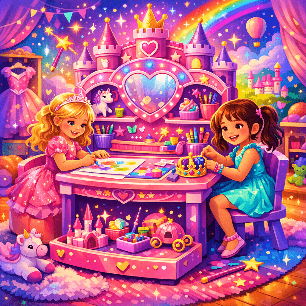 Comment Utiliser un Bureau Princesse 3-en-1 pour Favoriser le Jeu Créatif : guide pratique pour crowntoys.shop - article