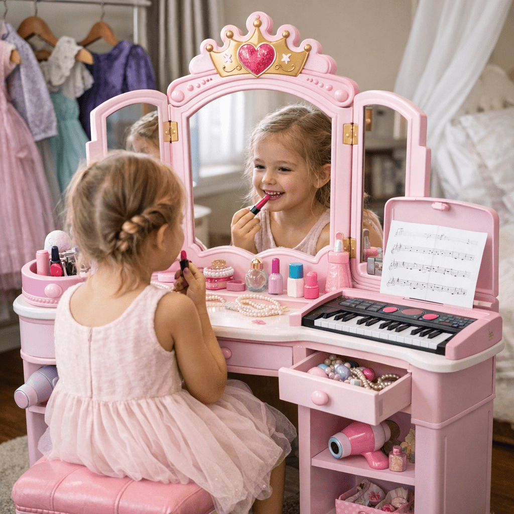 3-in-1 - The 3-in-1 Princess Vanity Desk: Glamour Meets Fun