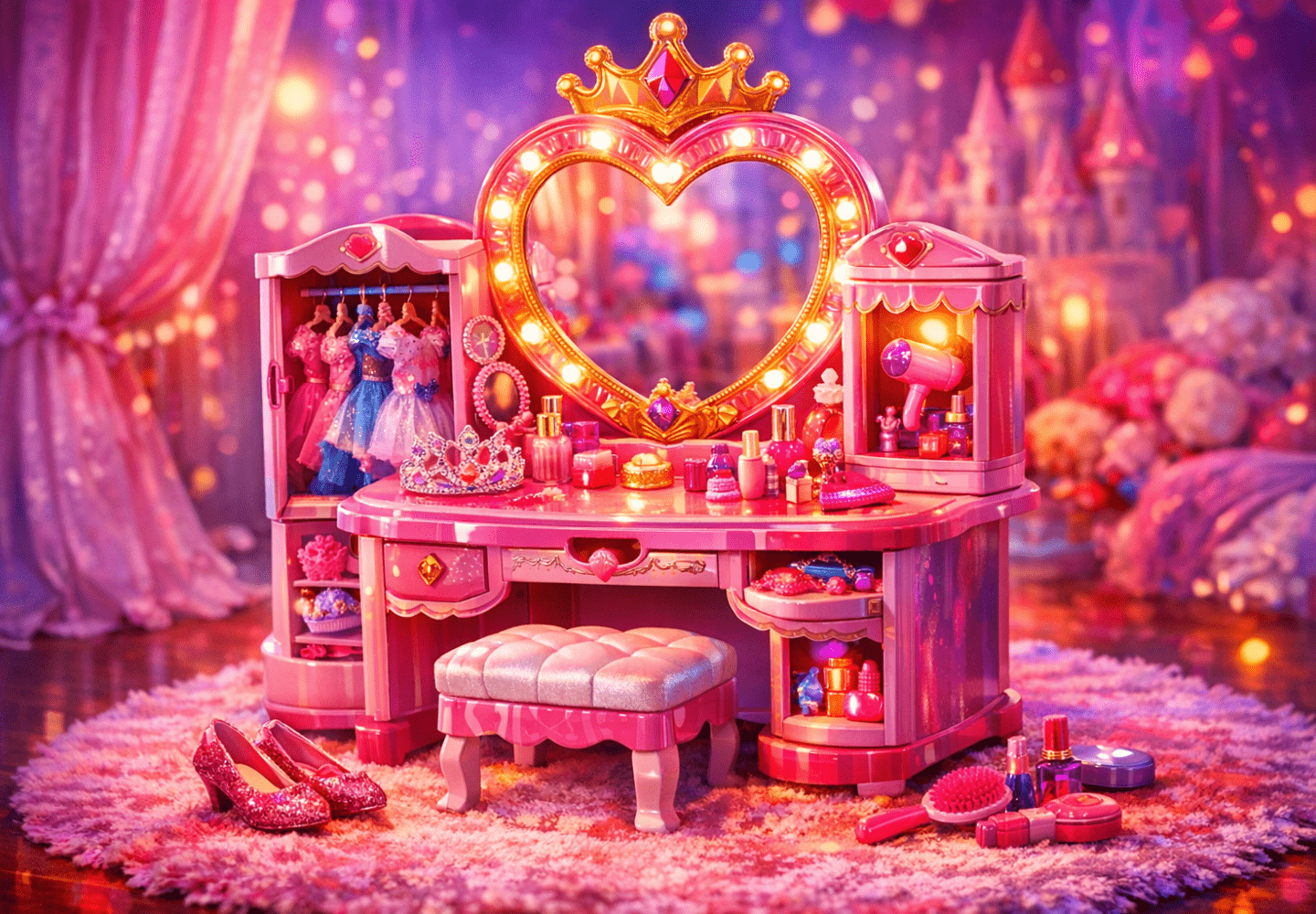 Wie wählt man die perfekte 3-in-1-Prinzessin-Schminkkommode aus?: Praxisleitfaden für crowntoys.shop - featured image