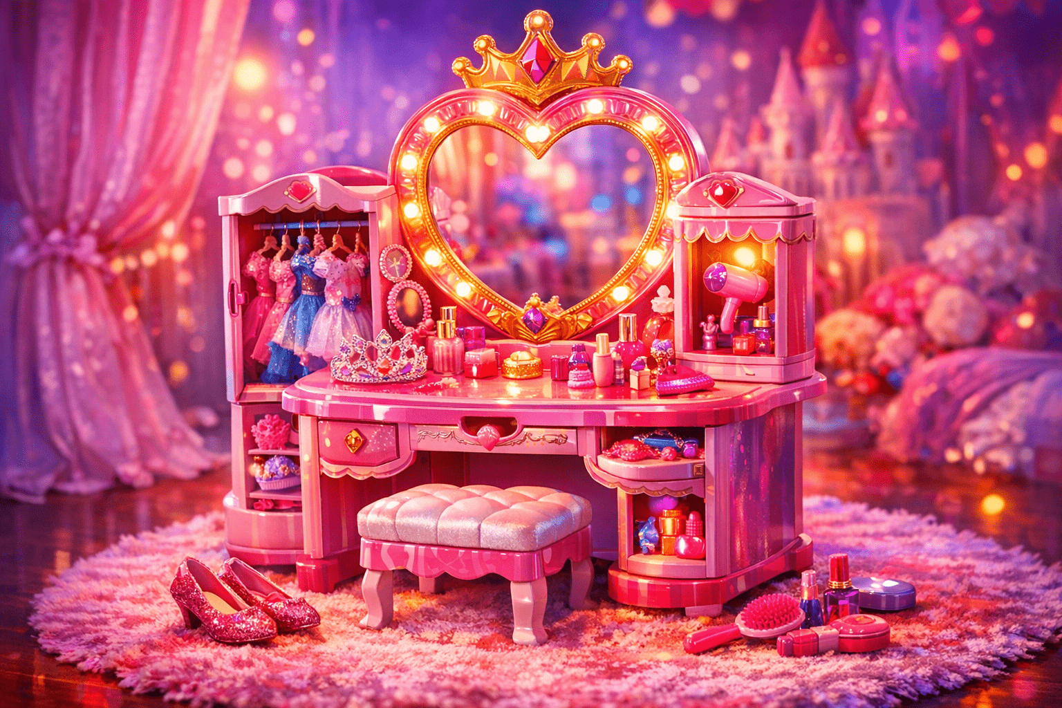 Wie wählt man die perfekte 3-in-1-Prinzessin-Schminkkommode aus?: Praxisleitfaden für crowntoys.shop - featured image