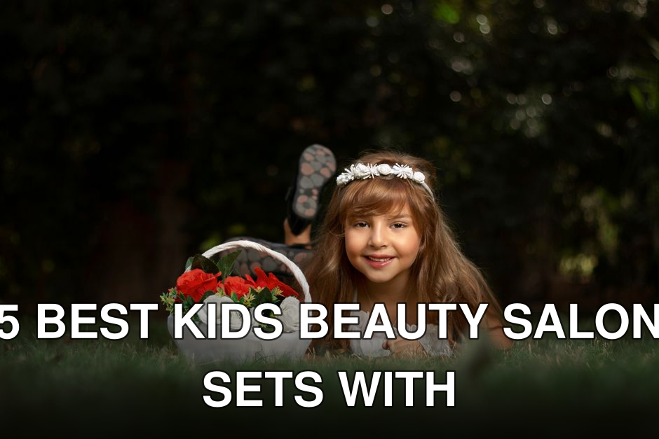 Cute young girl lying in the grass with a floral basket, smiling happily.