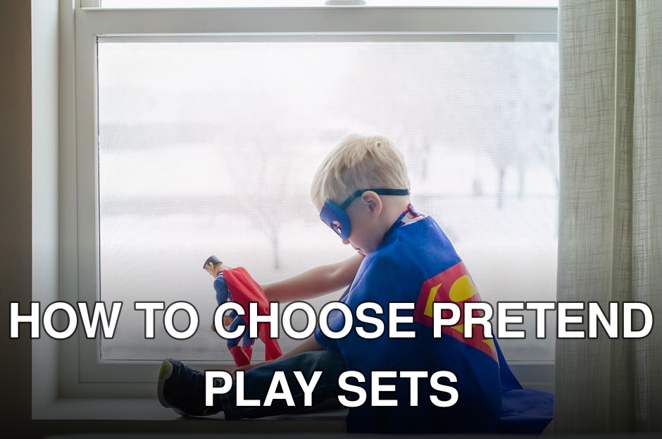 A young boy dressed as a superhero, playing with a toy by a window, embracing his imagination.