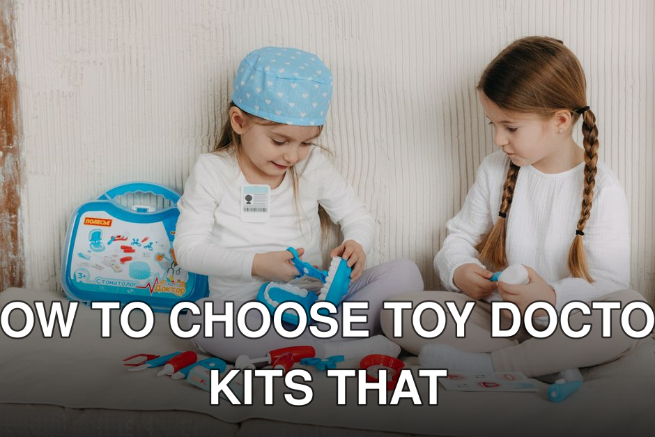 Two girls playing dentist with a toy kit indoors, showing creativity and fun.