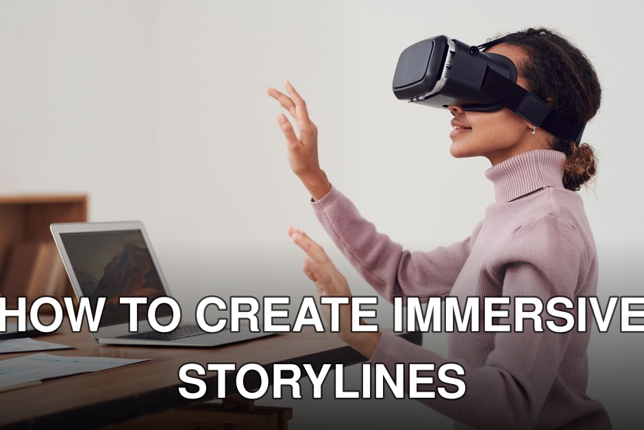 African American woman engaging with VR headset in indoor setting.
