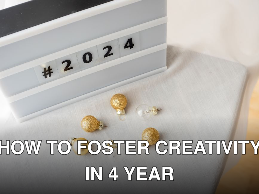 Elegant setup with a lightbox displaying 2024 surrounded by gold Christmas ornaments on a white background.