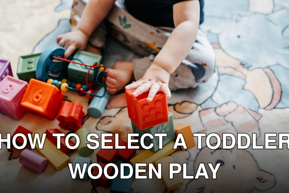 Toddler engaging with vibrant toy blocks on a patterned rug in a playful setting.
