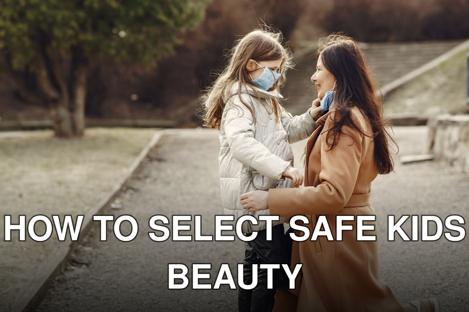 Side view of little girl in warm clothes and mask taking off mask from face of smiling woman in warm coat during stroll in park