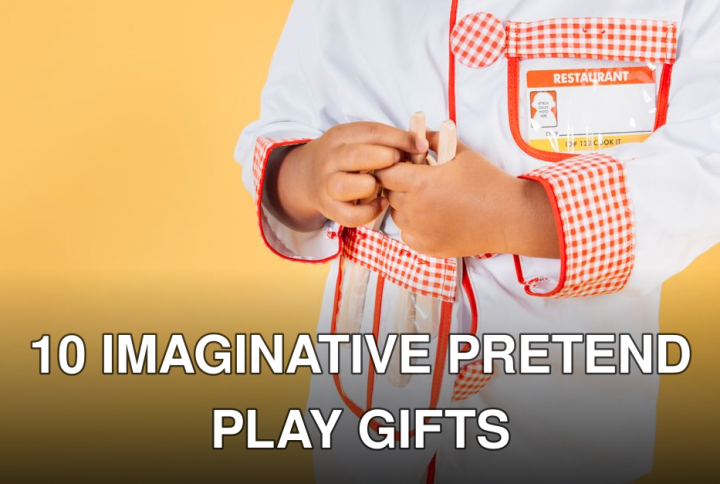 Crop anonymous ethnic kid with supplies for kitchen wearing chef jacket in studio against yellow background