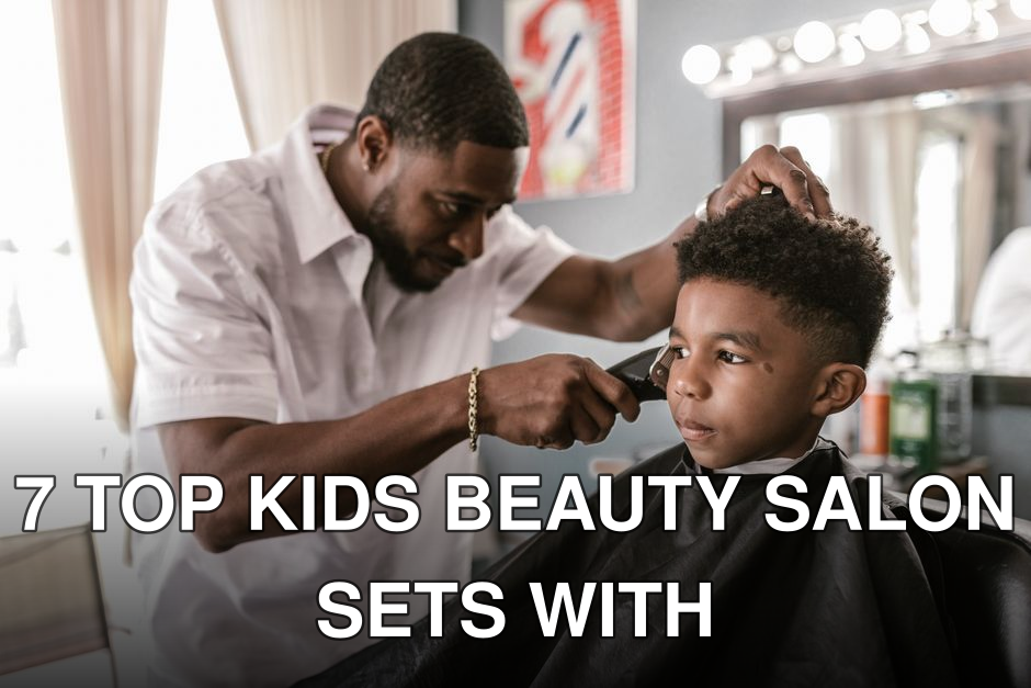 A skilled barber provides a stylish haircut to a young boy in a barber shop.