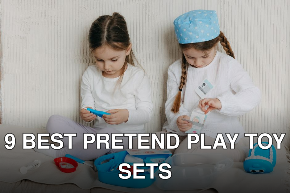 Two young girls playing with doctor toys indoors, exploring healthcare concepts through imaginative play.