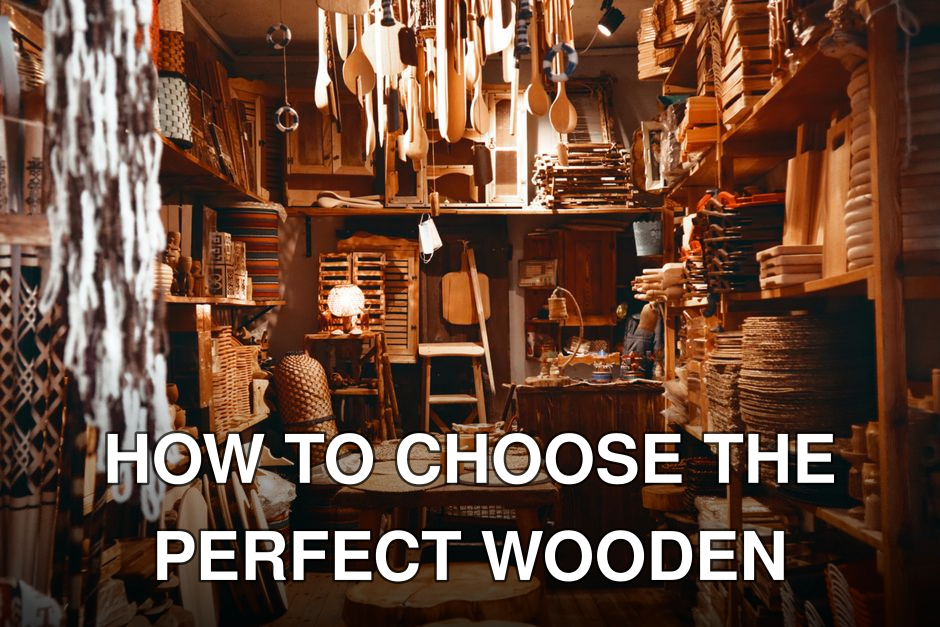 Explore a cozy shop filled with wooden crafts and home supplies.