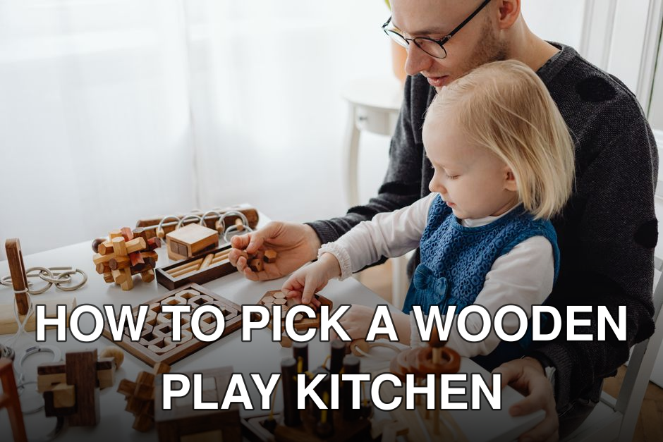 A father and child enjoying wooden puzzles together at a table indoors, fostering creativity and learning.